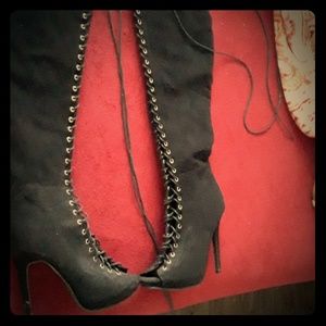 Glaze brand mid thigh boots